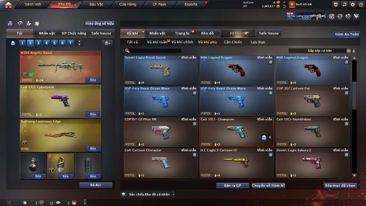 shop acc cf uy tin gia re